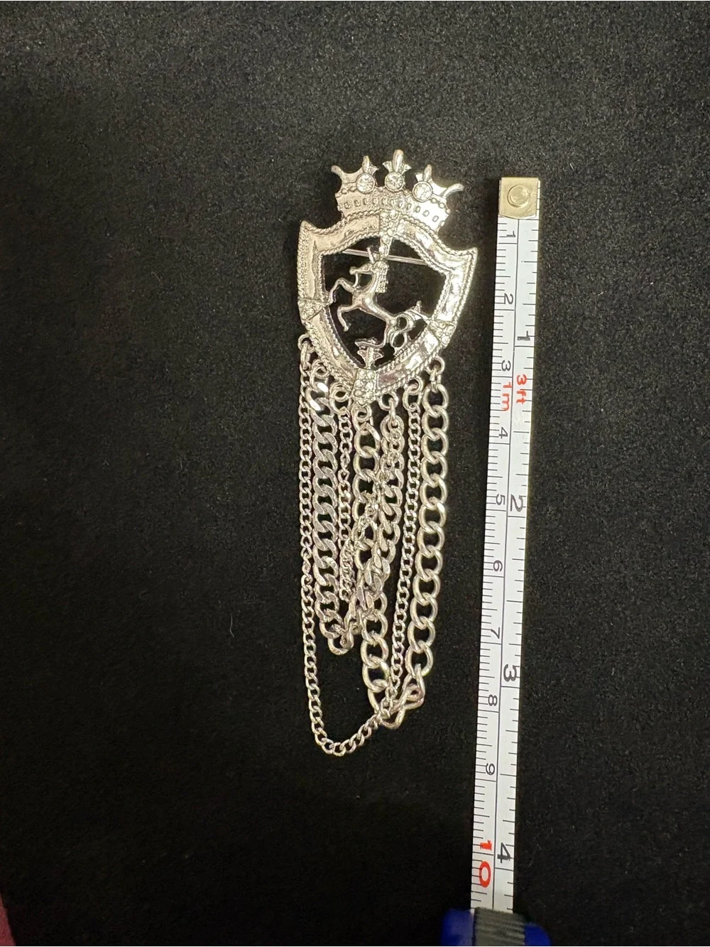 Silvertone brooch